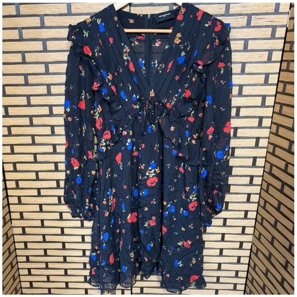 The Kooples Black Floral Dress Size 2